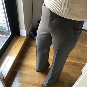 Wide leg theory trousers